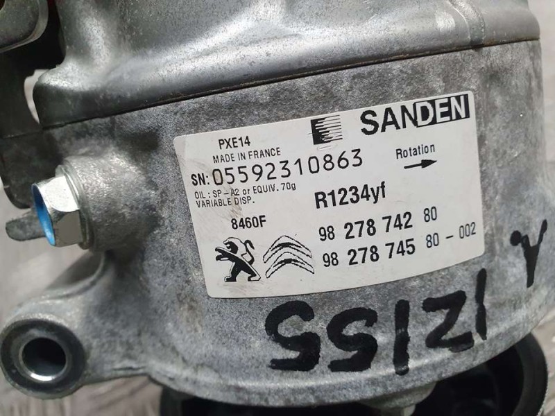 Recambio de compresor aire acondicionado para ds 7 crossback performance line referencia OEM IAM 9827874280 PXE14 SANDEN