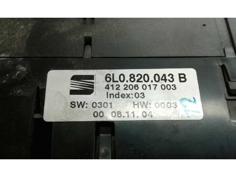 Recambio de mando climatizador para seat ibiza (6k) referencia OEM IAM 412206017003 1000002820599 6L0820043B
