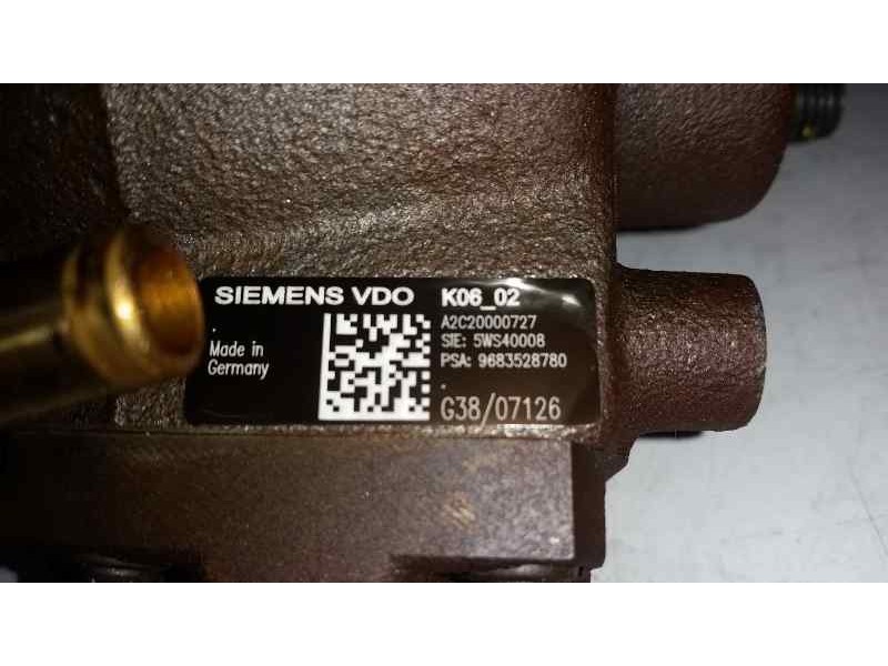 Recambio de bomba alta presion para peugeot 1007 urban referencia OEM IAM 5WS40008 9683528780 SIEMENS VDO