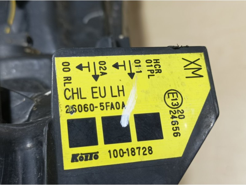 Recambio de faro izquierdo para nissan micra v (k14) visia+ referencia OEM IAM 260605FA0A 10018728 KOITO PATA ROTA