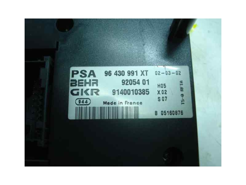 Recambio de mando climatizador para peugeot 307 (s1) xs referencia OEM IAM 9205401 96430991XT BEHR