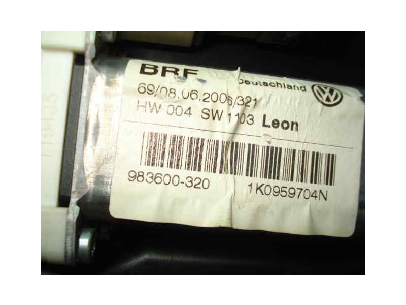 Recambio de elevalunas trasero derecho para seat leon (1p1) reference referencia OEM IAM 1K0959704N ELECTRICO 