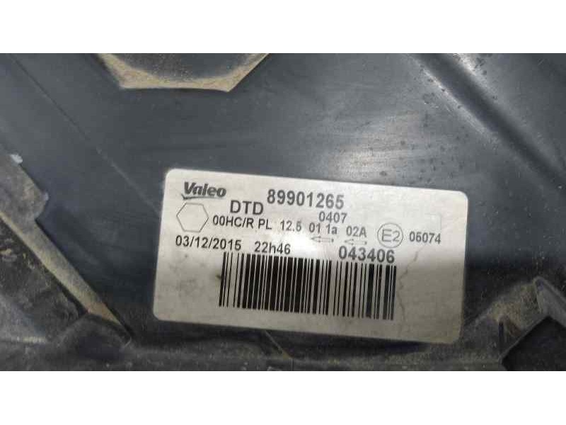 Recambio de faro derecho para fiat scudo acristalado referencia OEM IAM 89901265 043406 VALEO