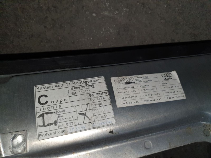 Recambio de elevalunas delantero derecho para audi tt (8n3/8n9) 1.8 t coupe (132kw) referencia OEM IAM E006267008 B32739 ELECTRI