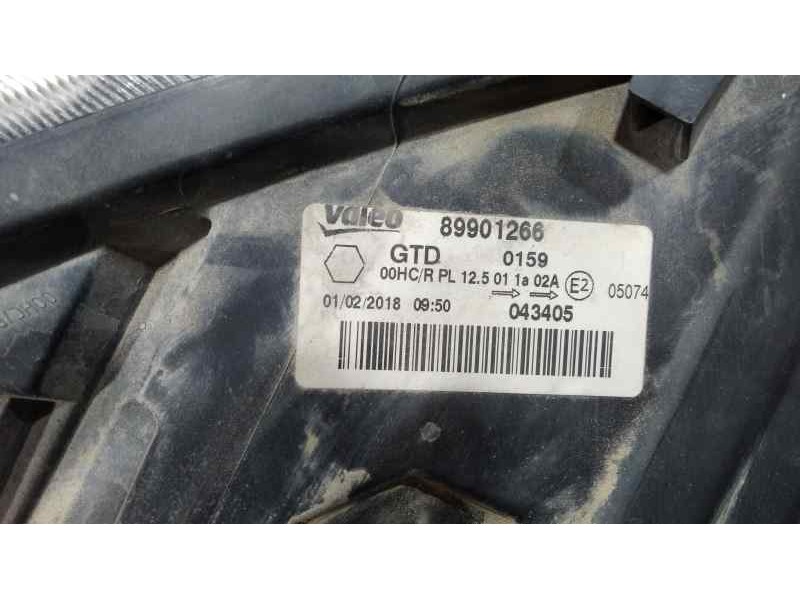 Recambio de faro izquierdo para fiat scudo acristalado referencia OEM IAM 89901266 043405 VALEO