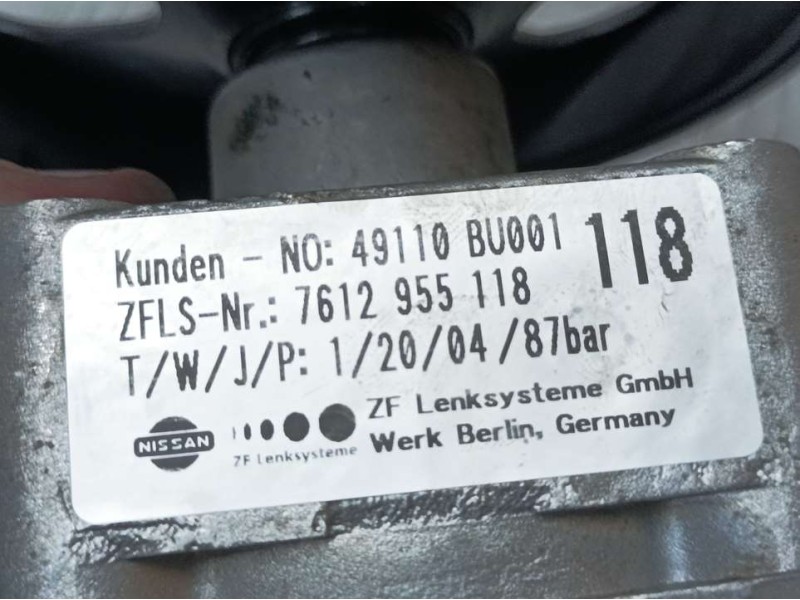 Recambio de bomba direccion para nissan almera tino (v10m) acenta referencia OEM IAM 49110BU001 7612955118 ZF