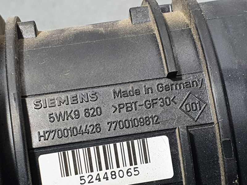 Recambio de caudalimetro para renault scenic ii confort expression referencia OEM IAM 7700109812 5WK9620 SIEMENS