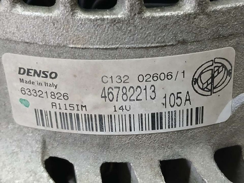 Recambio de alternador para fiat doblo cargo (223) 1.9 jtd sx furg. panorama referencia OEM IAM 46782213 63321826 DENSO