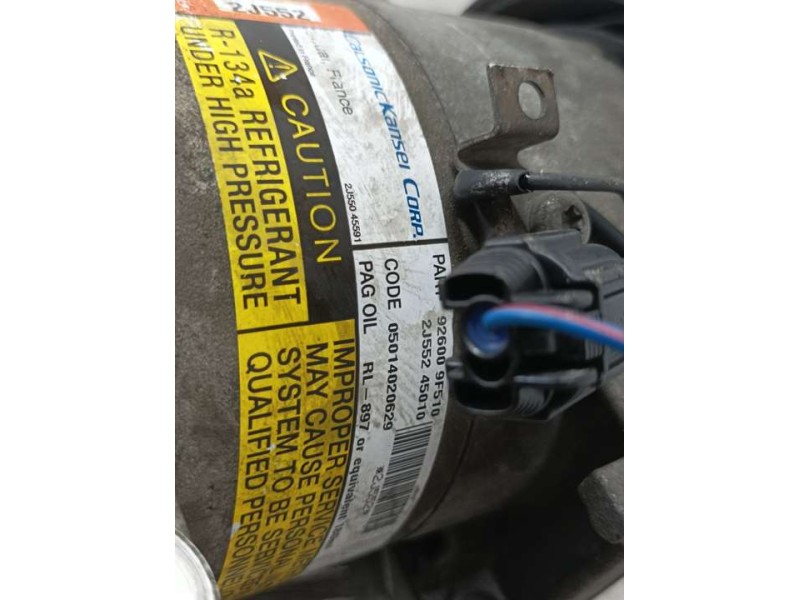 Recambio de compresor aire acondicionado para nissan almera tino (v10m) acenta referencia OEM IAM 926009F510 2J55245010 CALSONIC