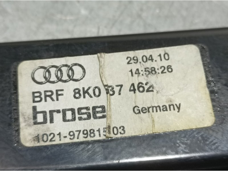 Recambio de elevalunas delantero derecho para audi a4 ber. (b8) básico referencia OEM IAM 8K0837462 102197981503 ELECTRICO BROSE