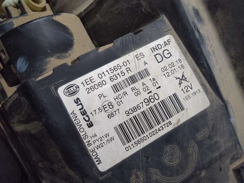 Recambio de faro izquierdo para opel vivaro b kasten/combi furgon l1 h1 2.9t expresion referencia OEM IAM 1EE01156501  HELLA TOC