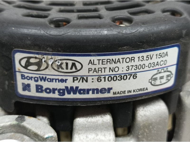 Recambio de alternador para kia xceed drive referencia OEM IAM 3730003AC0 61003076 BORGWARNEER