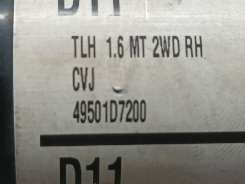 Recambio de transmision delantera derecha para hyundai tucson n-line lite 2wd referencia OEM IAM 49501D7200  