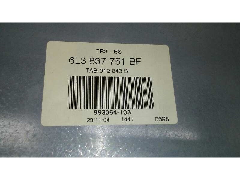 Recambio de elevalunas delantero izquierdo para seat ibiza (6l1) cool referencia OEM IAM 6L3837751BF 8, 12 Y 12 PINS ELECTRICO