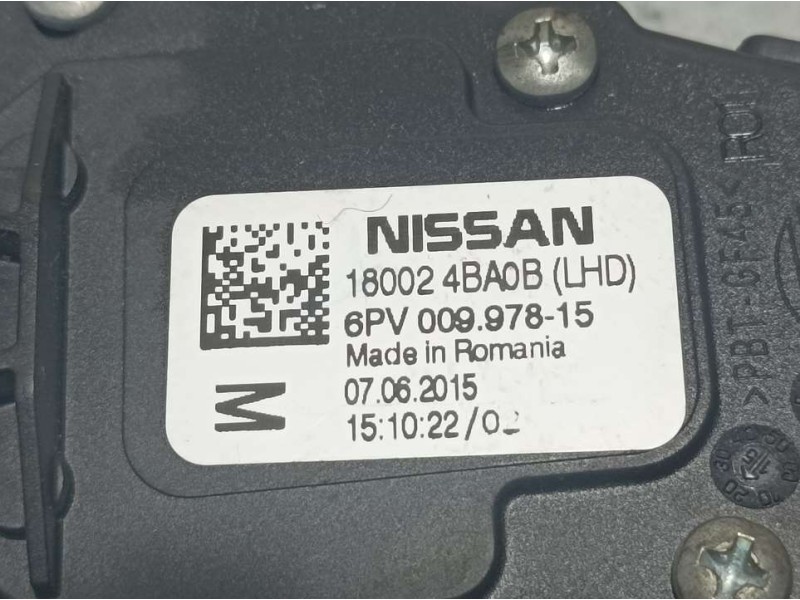 Recambio de potenciometro pedal para renault kadjar experience referencia OEM IAM 180024BA0B 6PV00997815 