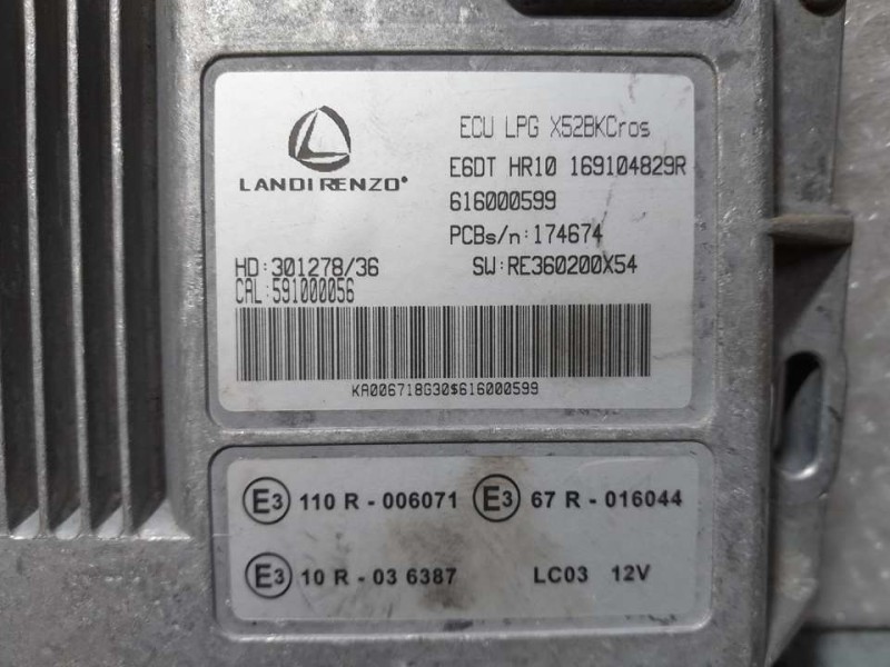 Recambio de centralita glp para dacia sandero stepway essential referencia OEM IAM 616000599  