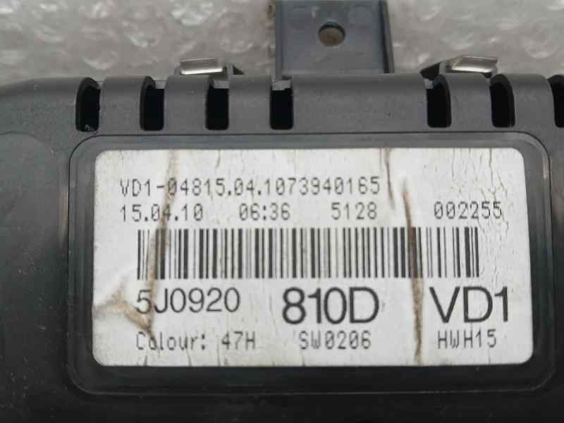 Recambio de cuadro instrumentos para skoda fabia (5j2 ) style referencia OEM IAM 5J0920810D A2C53356352 CONTINENTAL