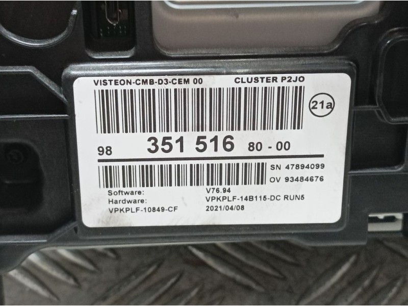 Recambio de cuadro instrumentos para opel corsa f edition referencia OEM IAM 9835151680  DIGITAL