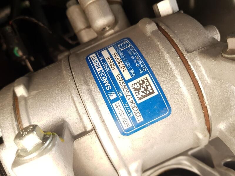 Recambio de compresor aire acondicionado para mg zs suv (azs1) 1.5 vti referencia OEM IAM 10780655 SANDEN MODEL 108808