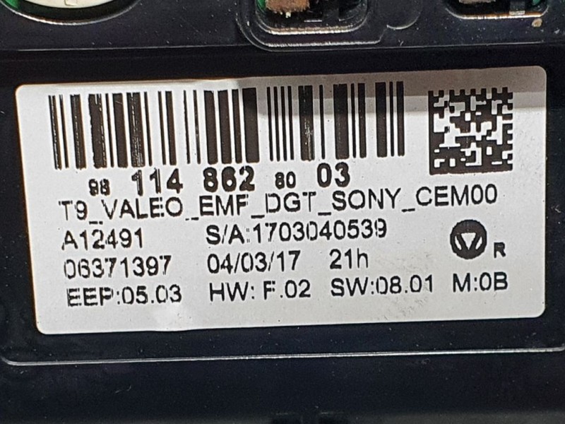 Recambio de sistema navegacion gps para peugeot 308 sw business-line referencia OEM IAM 9811486280 06371398 VALEO RAYADA