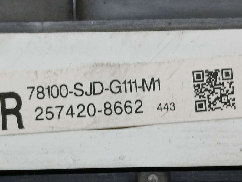Recambio de cuadro instrumentos para honda fr-v (be) 1.7 referencia OEM IAM 2574208662 78100SJDG111M1 DENSO
