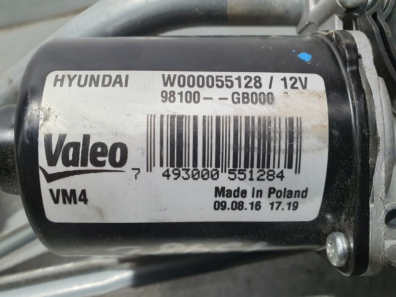 Recambio de motor limpia delantero para hyundai i20 tecno referencia OEM IAM 98100GB000 W000055128 VALEO