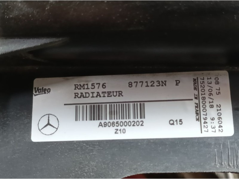 Recambio de radiador agua para mercedes-benz sprinter iii plataforma rwd / awd 511/514/516 cdi rwd l2 (907.153) referencia OEM I