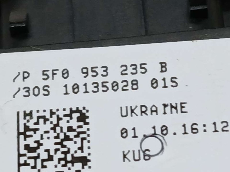 Recambio de warning para seat leon (5f1) reference referencia OEM IAM 5F0953235B 10135028 