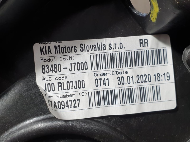 Recambio de elevalunas trasero derecho para kia ceed drive referencia OEM IAM 83480J7000 J7A094727 ELECTRICO 2 PINES