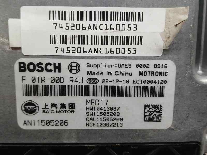 Recambio de centralita motor uce para mg zs 1.0 vti referencia OEM IAM AN11505206 F01R00DR4JR4A BOSCH