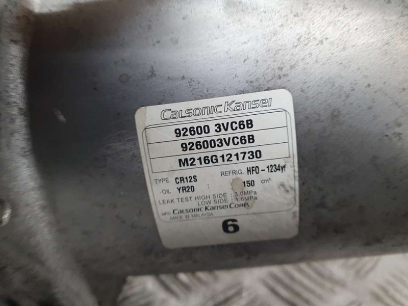 Recambio de compresor aire acondicionado para nissan pulsar (c13) acenta referencia OEM IAM 926003VC6B M216G121730 CALSONIC KANS