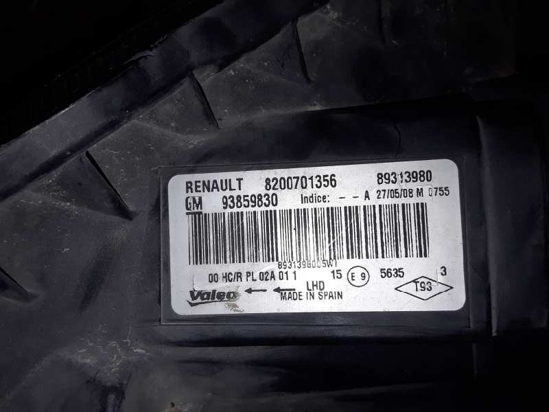 Recambio de faro derecho para renault trafic combi (ab 4.01) 2.5 dci diesel fap cat referencia OEM IAM 8200701356 93859830 VALEO