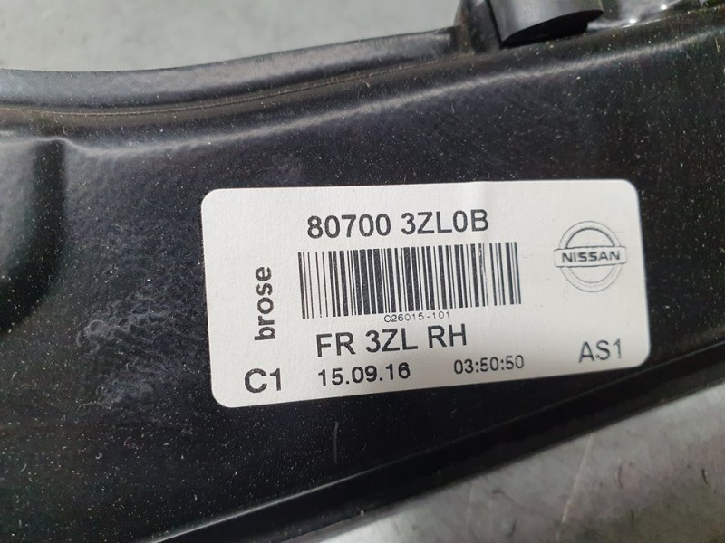 Recambio de elevalunas delantero derecho para nissan pulsar (c13) acenta referencia OEM IAM 807003ZL0B  ELECTRICO 2 PINES