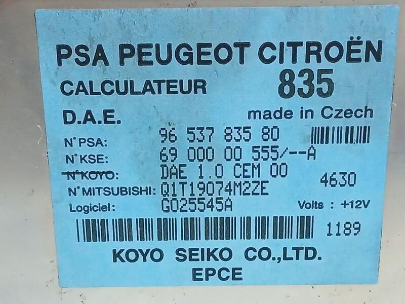 Recambio de centralita direccion para citroën c2 (jm_) 1.1 referencia OEM IAM 9653783580 KOYO 6900000555A