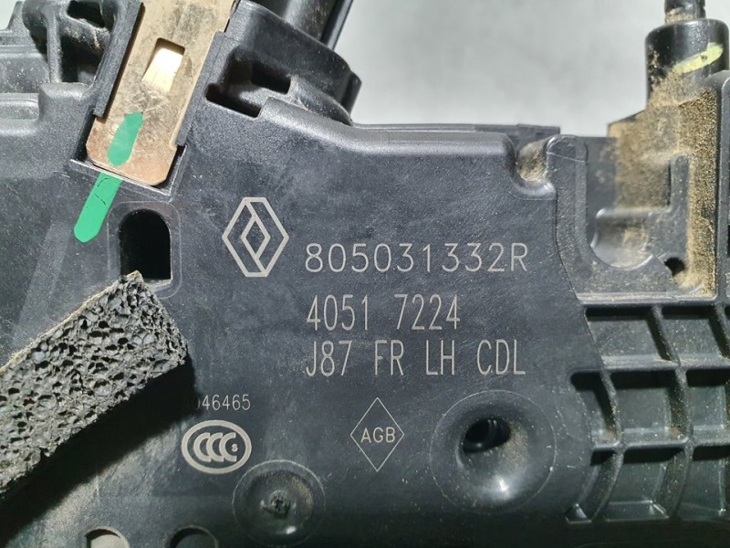 Recambio de cerradura puerta delantera izquierda para renault captur life referencia OEM IAM 805031332R 40517224 4 PINES