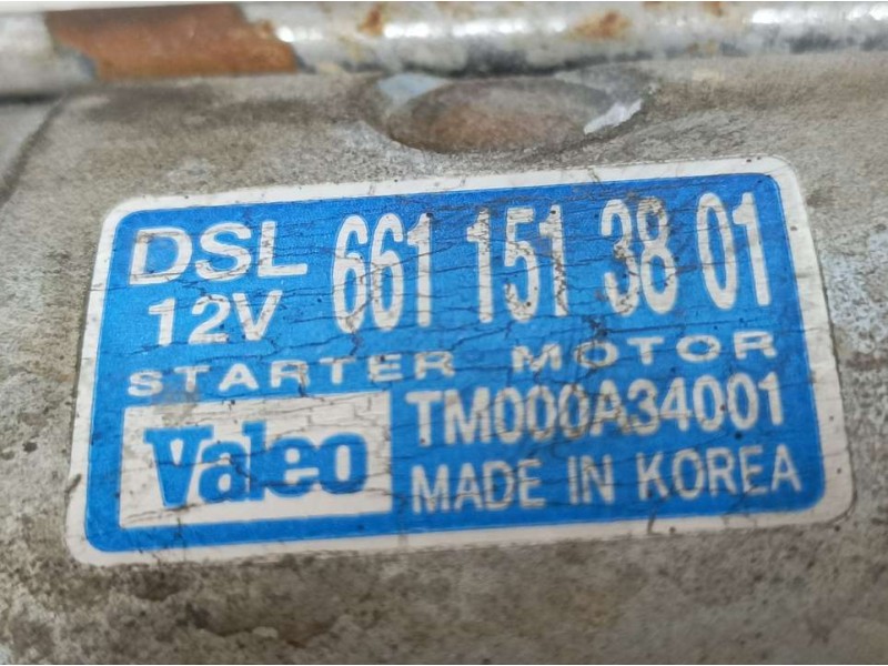 Recambio de motor arranque para ssangyong rexton 270 xvt limited referencia OEM IAM 6611513801 TM000A34001 VALEO
