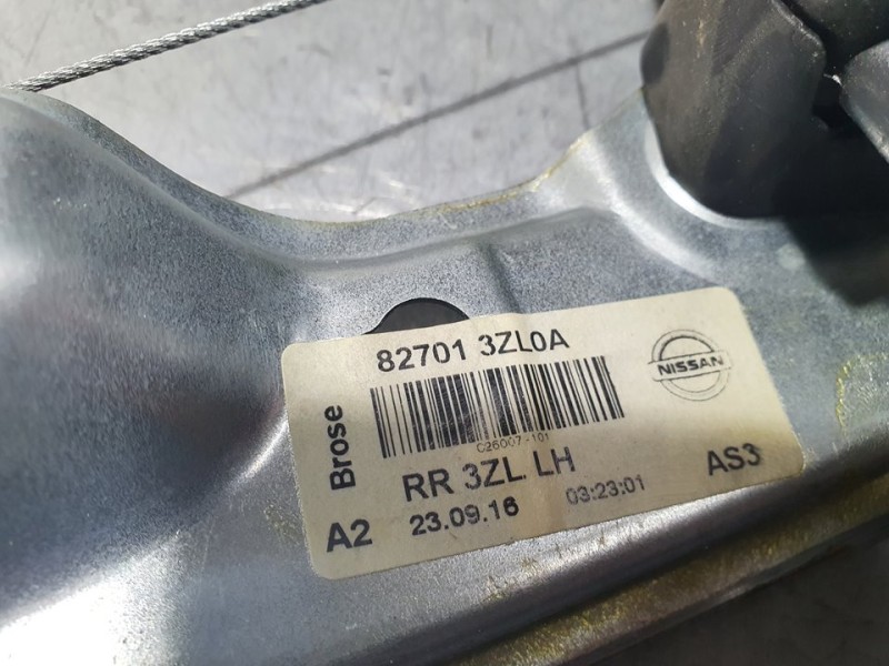 Recambio de elevalunas trasero izquierdo para nissan pulsar (c13) acenta referencia OEM IAM 827013ZL0A  ELECTRICO 2 PINES
