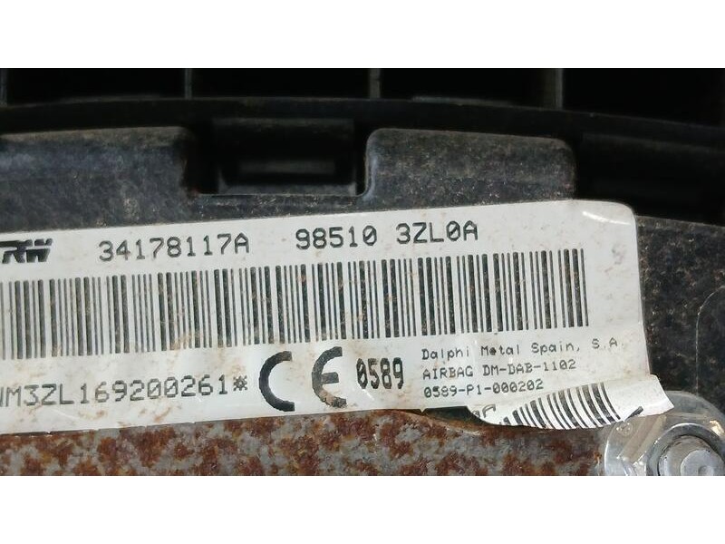 Recambio de kit airbag para nissan pulsar (c13) acenta referencia OEM IAM 985103ZL0A C/ SALPICADERO Y PRETENSORES ROZADO 988203Z