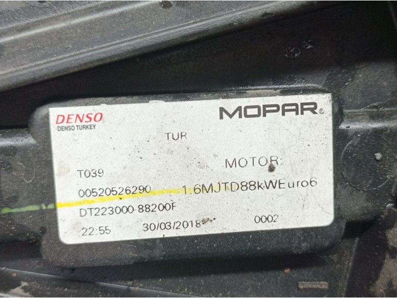 Recambio de electroventilador para fiat tipo ii (357) fam lounge plus referencia OEM IAM 520526290 DT22300088200F DENSO CARCASA 