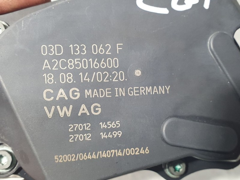 Recambio de caja mariposa para seat ibiza (6j5) 1.2 12v referencia OEM IAM 03D133062F A2C85016600 CONTINENTAL