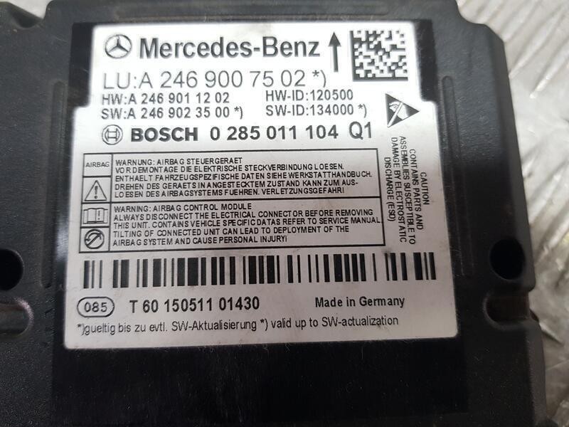 Recambio de kit airbag para mercedes-benz clase b (w246) b 180 cdi (246.212) referencia OEM IAM A2466802002 C/ SALPICADERO 