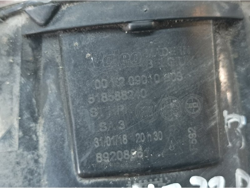 Recambio de faro antiniebla izquierdo para fiat tipo ii (357) fam lounge plus referencia OEM IAM 518588240 89208861 VALEO