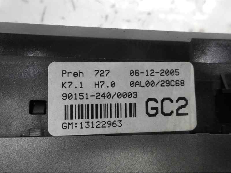 Recambio de mando climatizador para opel astra h berlina cosmo referencia OEM IAM 13122963  