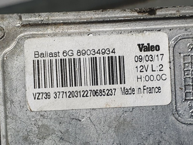 Recambio de centralita faros xenon para citroën ds5 desire referencia OEM IAM 89034934  VALEO