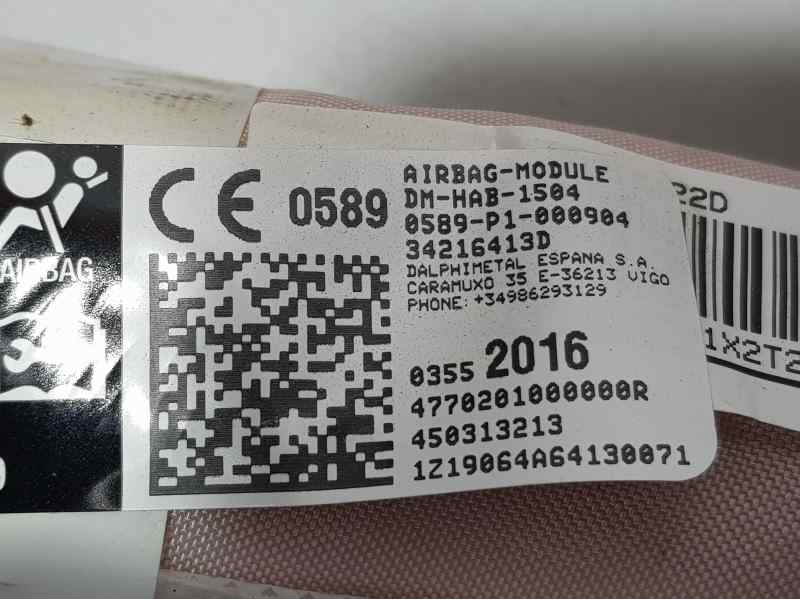 Recambio de airbag cortina delantero derecho para citroën c3 aircross 1.5 hdi (120 cv) referencia OEM IAM 0589P1000904 34216413D