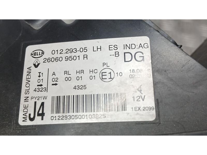 Recambio de faro izquierdo para renault grand scénic iv (r9_) 1.3 tce 140 referencia OEM IAM 260609501R HELLA 01229305