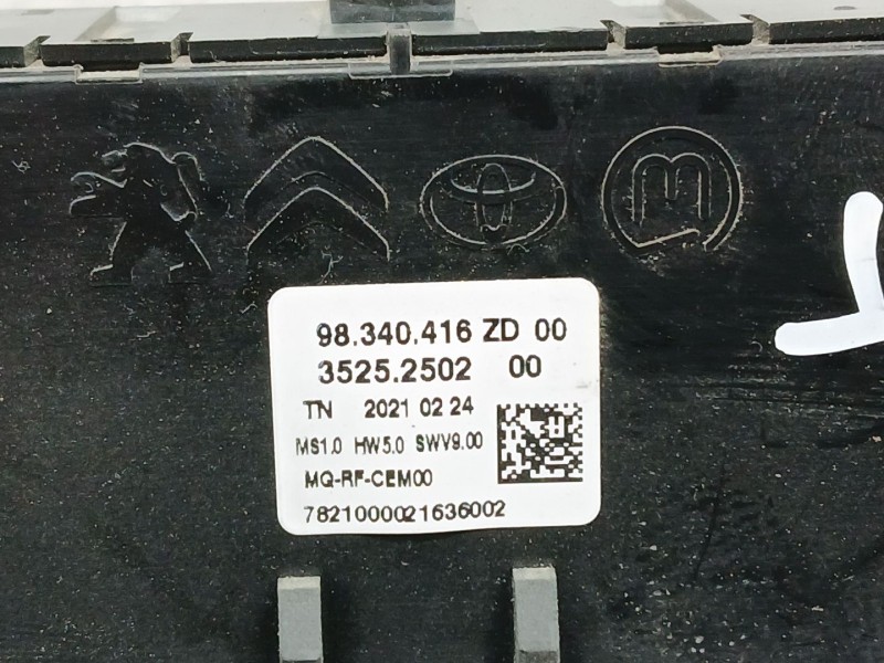 Recambio de mando calefaccion / aire acondicionado para peugeot partner furgoneta/monovolumen (k9) 1.5 bluehdi 100 referencia OE