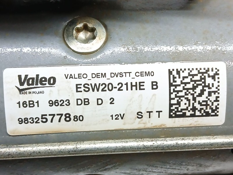 Recambio de motor arranque para peugeot partner furgoneta/monovolumen (k9) 1.5 bluehdi 100 referencia OEM IAM 9832577880 valeo e