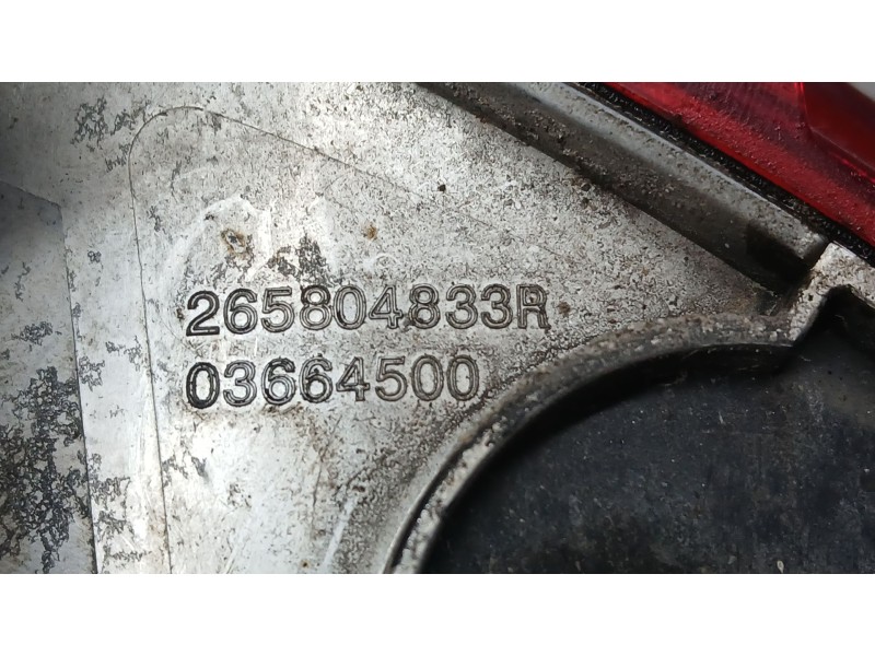 Recambio de piloto trasero derecho paragolpes para renault grand scénic iv (r9_) 1.3 tce 140 referencia OEM IAM 265804833R  