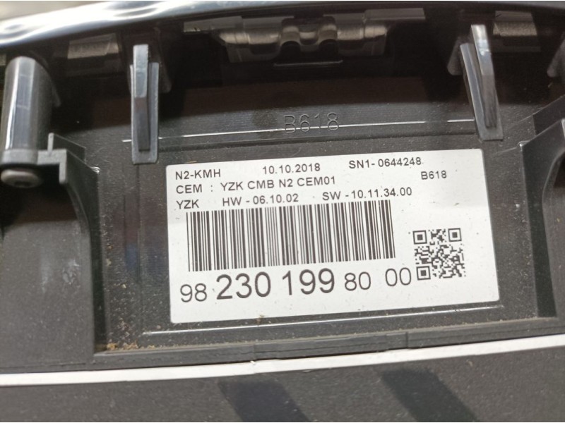 Recambio de cuadro instrumentos para citroën c3 feel referencia OEM IAM 9823019980  